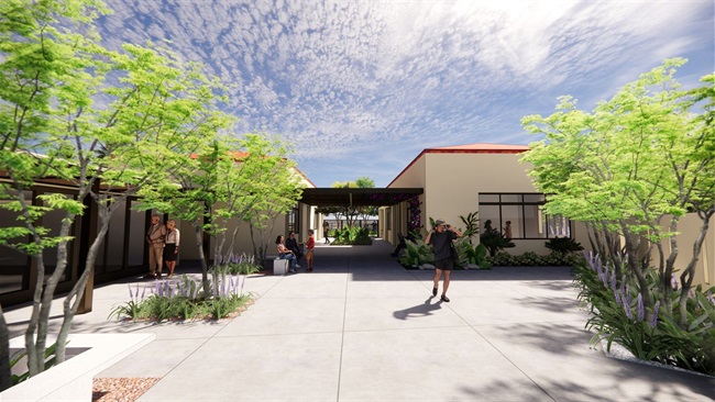 Rendering of the new Badia Center Courtyard 2