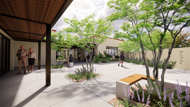 Rendering of the New Badia Center Courtyard 1