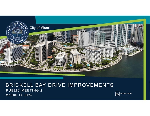 Brickell Bay Drive Improvements Presentation Intro Page
