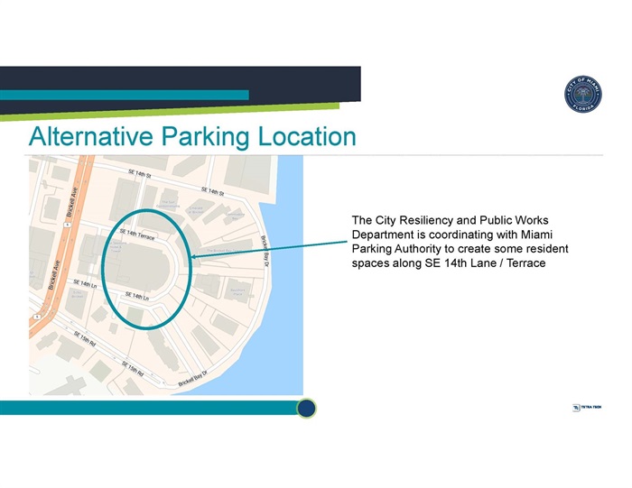 Brickell Bay Drive Improvements Presentation Alternative Parking Location Page