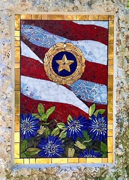 Gold Star Family Memorial Park Mosaic Art at the entrance of the park
