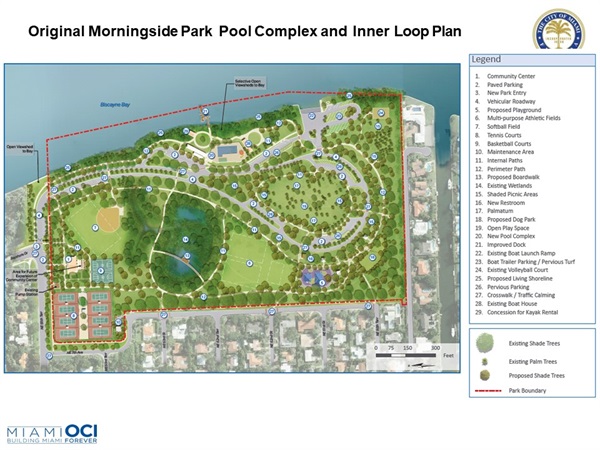 Original Morningside Park Pool Complex and Inner Loop Plan Legend Page