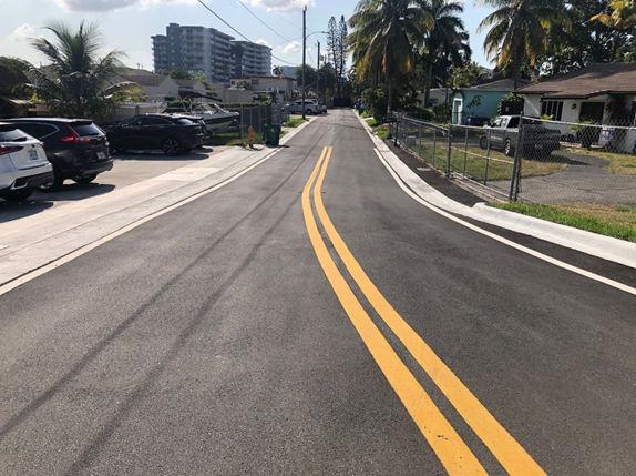 After image of refurbished NW 18 Terrace Roadway
