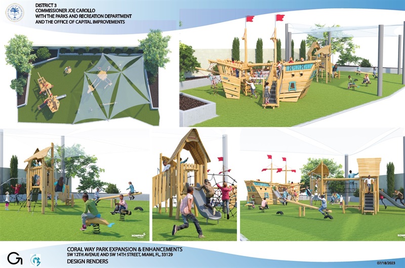 Renderings of the Coral Way Park Expansion Project