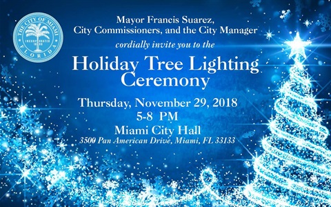 Tree Lighting Flyer at City Hall
